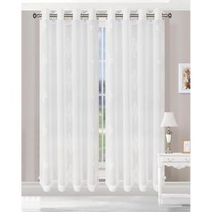 Superior Dalitso Rope Sheer Curtains, Window Accents, Braided Rope, Stripe, Textured, Traditional, Modern, Transitional Design with Stainless Grommets, Curtain Set of 2 Panels, 52″ W X 84″ L, Ecru(White)