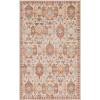SUPERIOR Indoor Area Rug or Runner, Patchwork Rustic Leaves Floor Decor, Soft Plush Rugs for Living Room, Office, Kitchen, Dining, Aesthetic Home Accessories, Zelder Collection 5ft x 8ft – Rust