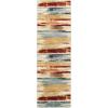 Superior Montauk Collection Indoor Large Area Rug, Neutral Striped Design, Decor for Bedroom, Living Room, Kitchen, Entryway, Office, Dining, Laundry, Dorm, Floor Throw, Jute Backing, 5′ x 8′, Gold(Multi Color)