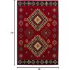 Superior Santa Fe Collection 4′ x 6′ Area Rug, Attractive Rug with Jute Backing, Durable and Beautiful Woven Structure, Bright and Bold Southwest Style – Red