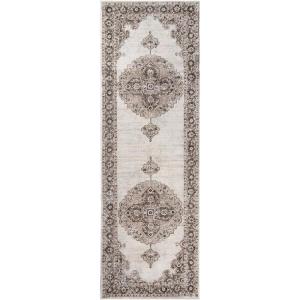 Superior Indoor Area Rug, Cotton Backing, Traditional Medallion Rugs for Living Room, Kitchen, Dining, Office, Bedroom Floors, Entryway, Modern Farmhouse Home Decor, Demelza Collection, 3′ x 5′, Blue(Demelza – Brown)
