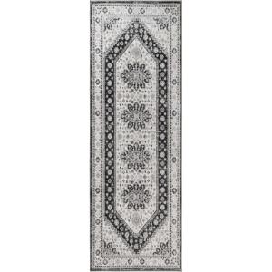 Superior Indoor Area Rug, Cotton Backing, Traditional Medallion Rugs for Living Room, Kitchen, Dining, Office, Bedroom Floors, Entryway, Modern Farmhouse Home Decor, Demelza Collection, 3′ x 5′, Blue(Layl – Beige Brown)