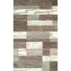 Superior Modern Rockwood Collection Area Rug, 8mm Pile Height with Jute Backing, Textured Geometric Brick Design, Anti-Static, Water-Repellent Rugs – Light Blue & Ivory, 4′ x 6′ Rug