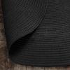 Superior Indoor/Outdoor Area Rug, Reversible Braided Floor Decor for Living Room, Kitchen, Patio, Front Porch, Modern Boho Farmhouse Rugs, Hardwood, Bedroom Accessories, 5′ x 8′, Black