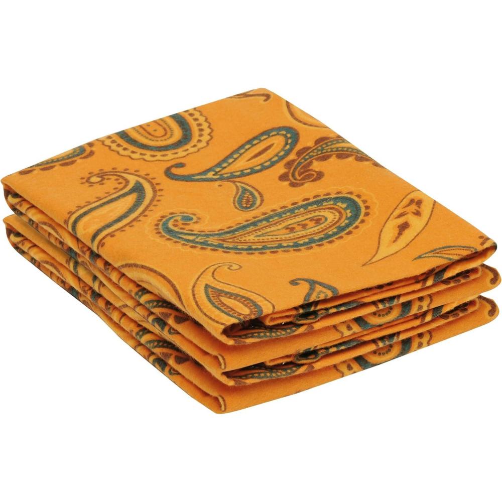 imageSuperior Premium Cotton Flannel Pillowcases All Season 100 Brushed Cotton Flannel Bedding Pillowcase Set of 2  Standard Paisley GreyPaisley Pumpkin