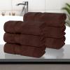 Superior 6-Piece Cotton Towel Set, Geometric Design, Dobby Border, Plush Quick Dry Towels, Decorative Bathroom, Spa, Includes 2 Bath, 2 Hand, 2 Face Towels/ Washcloth, Larissa Collection, Navy Blue(Espresso)
