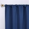 Superior Blackout Curtains, Room Darkening, Bedroom, Living Window Accents, Sun Blocking, Thermal, Classic Modern, Solid Collection, Set of 2 Panels, Rod Pocket, 26″ x 63″, Navy Blue