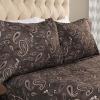 Superior Premium Cotton Flannel Pillowcases, All Season 100% Brushed Cotton Flannel Bedding, Pillowcase Set of 2 , Standard, Paisley Grey(Paisley Charcoal)