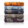 Superior Premium Cotton Flannel Pillowcases, All Season 100% Brushed Cotton Flannel Bedding, Pillowcase Set of 2 , Standard, Paisley Grey(Paisley Charcoal)