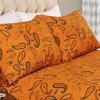 Superior Premium Cotton Flannel Pillowcases, All Season 100% Brushed Cotton Flannel Bedding, Pillowcase Set of 2 , Standard, Paisley Grey(Paisley Pumpkin)