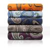 Superior Premium Cotton Flannel Pillowcases, All Season 100% Brushed Cotton Flannel Bedding, Pillowcase Set of 2 , Standard, Paisley Grey(Paisley Purple)
