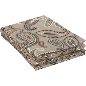 Superior Premium Cotton Flannel Pillowcases, All Season 100% Brushed Cotton Flannel Bedding, Pillowcase Set of 2 , Standard, Paisley Grey(Paisley Grey)
