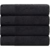 Superior 6 Piece Cotton Towel Set, Floral Jacquard Dobby Border, Quick Dry, Decorative Bathroom, Shower, Bath, Includes 2 Body, 2 Hand, 2 Face Towels/Washcloths, Wisteria Collection, Garnet Red(Black-black)