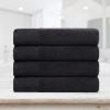 Superior 6 Piece Cotton Towel Set, Floral Jacquard Dobby Border, Quick Dry, Decorative Bathroom, Shower, Bath, Includes 2 Body, 2 Hand, 2 Face Towels/Washcloths, Wisteria Collection, Garnet Red(Black-black)