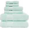 Superior Bathroom Accessories Bath Towel Set, 6 PC, Olive Green(Dusty Aqua)