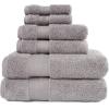 Superior Bathroom Accessories Bath Towel Set, 6 PC, Olive Green(Grey)