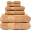 Superior Bathroom Accessories Bath Towel Set, 6 PC, Olive Green(Hazlenut)