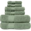 Superior Bathroom Accessories Bath Towel Set, 6 PC, Olive Green(Olive Green)