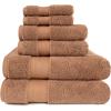 Superior Bathroom Accessories Bath Towel Set, 6 PC, Olive Green(Taupe)
