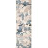 Superior Indoor Area Rug, Jute Backing, Soft Modern Rugs for Dining, Family, Kitchen Floors, Office Floor Cover, Plush Striped Rugs, Radko Collection, 5′ x 8′, Blue/Cream(Beige Blue)