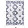 Superior Indoor Area Rug Perfect for Bedroom, Laundry Room, Entryway, Office, Playroom, Nursery, Fluffy Carpet Cover, Modern Geometric Diamond Lattice Shag JAYC Collection, 2′ 7″ x 8′, Ivory Black(Lore Ivory Black)