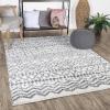 Superior Indoor Area Rug Perfect for Bedroom, Laundry Room, Entryway, Office, Playroom, Nursery, Fluffy Carpet Cover, Modern Geometric Diamond Lattice Shag JAYC Collection, 2′ 7″ x 8′, Ivory Black(Jayc Ivory Black)
