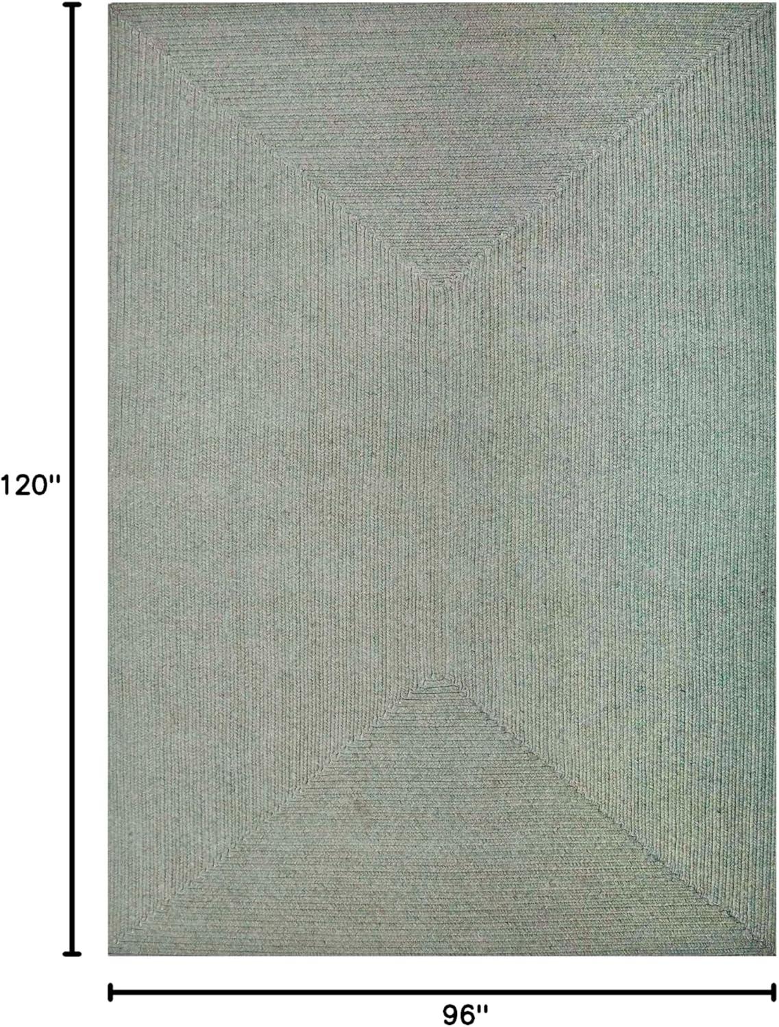 imageSuperior IndoorOutdoor Area Rug Reversible Braided Floor Decor for Living Room Kitchen Patio Front Porch Modern Boho Farmhouse Rugs Hardwood Bedroom Accessories 5 x 8 CharcoalFog Green