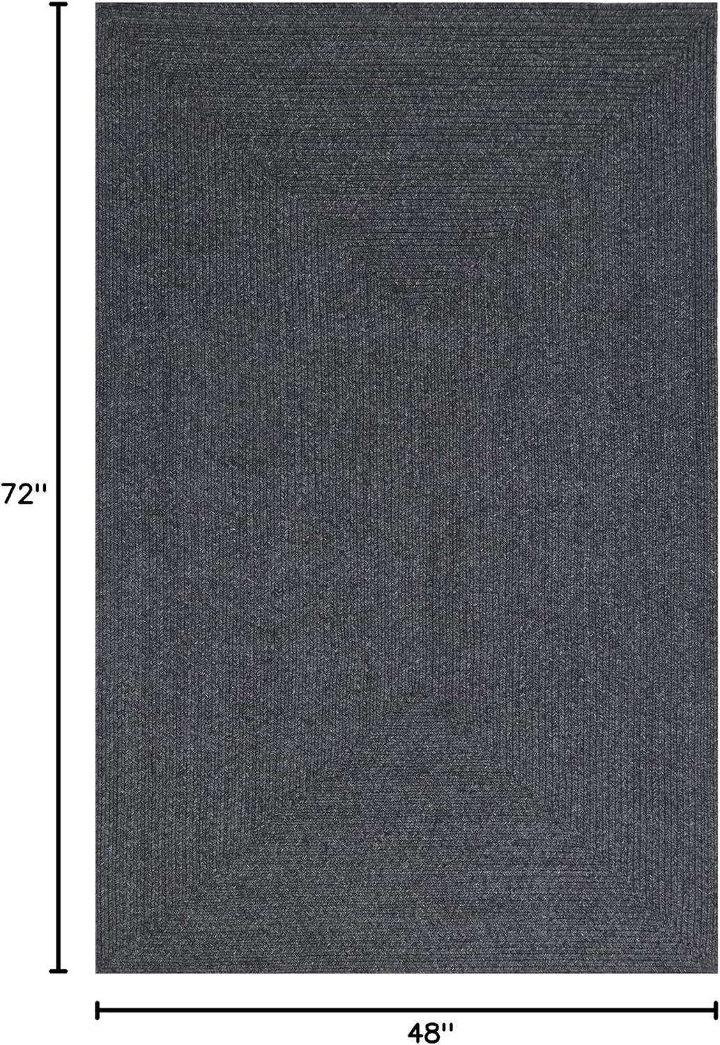 imageSuperior IndoorOutdoor Area Rug Reversible Braided Floor Decor for Living Room Kitchen Patio Front Porch Modern Boho Farmhouse Rugs Hardwood Bedroom Accessories 5 x 8 CharcoalCharcoal