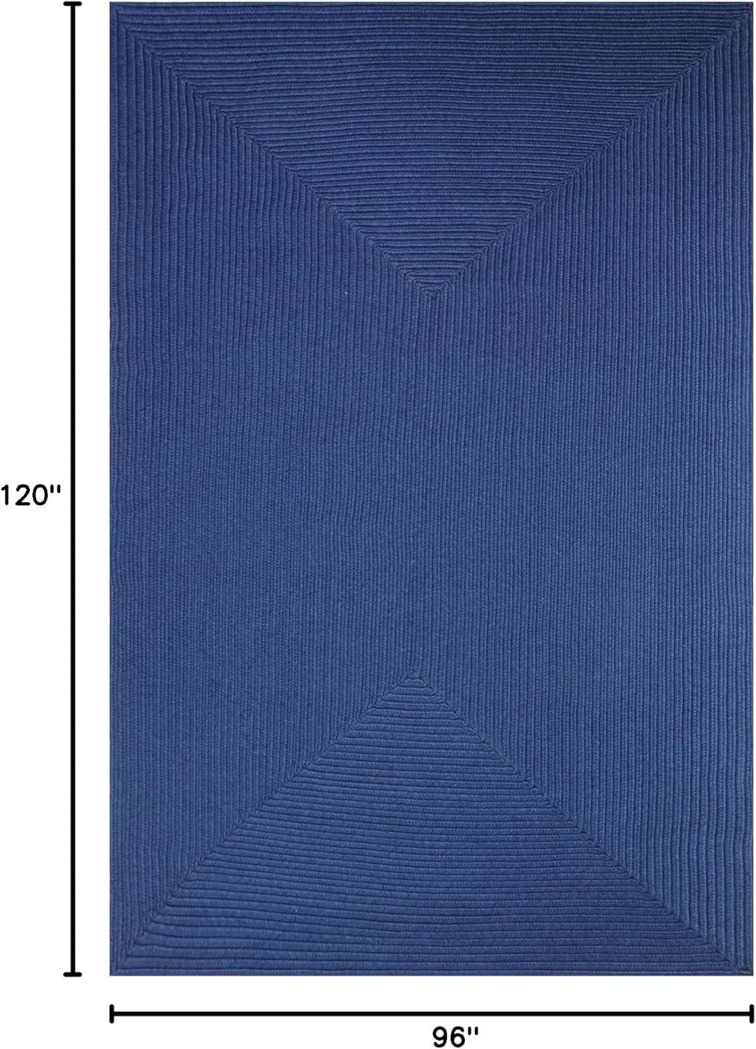 imageSuperior IndoorOutdoor Area Rug Reversible Braided Floor Decor for Living Room Kitchen Patio Front Porch Modern Boho Farmhouse Rugs Hardwood Bedroom Accessories 5 x 8 CharcoalDenim Blue