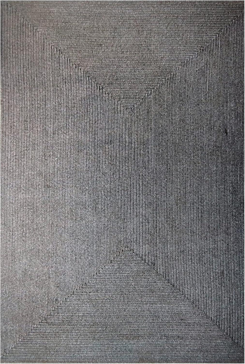 imageSuperior IndoorOutdoor Area Rug Reversible Braided Floor Decor for Living Room Kitchen Patio Front Porch Modern Boho Farmhouse Rugs Hardwood Bedroom Accessories 5 x 8 CharcoalSlate