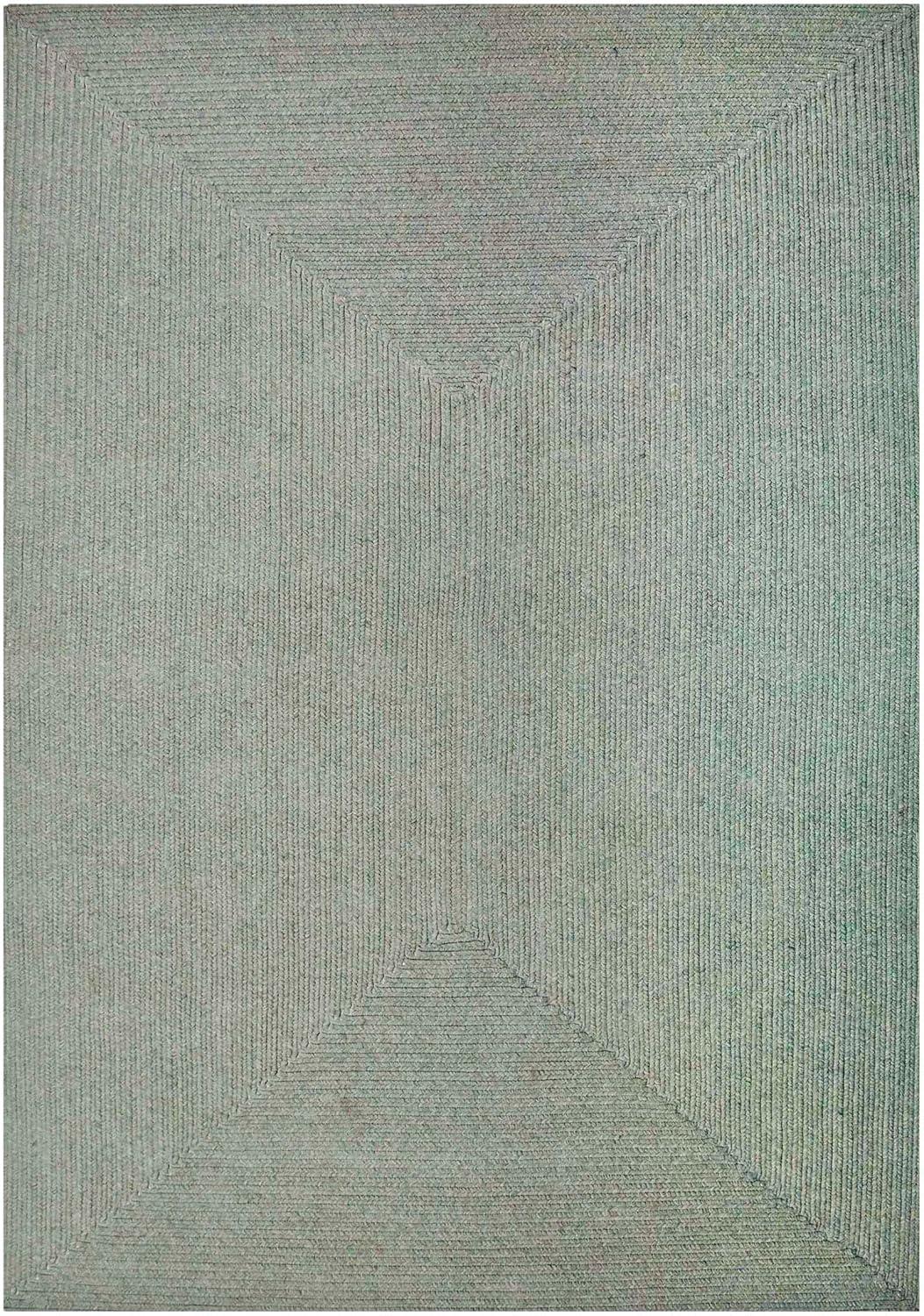 imageSuperior IndoorOutdoor Area Rug Reversible Braided Floor Decor for Living Room Kitchen Patio Front Porch Modern Boho Farmhouse Rugs Hardwood Bedroom Accessories 5 x 8 CharcoalFog Green