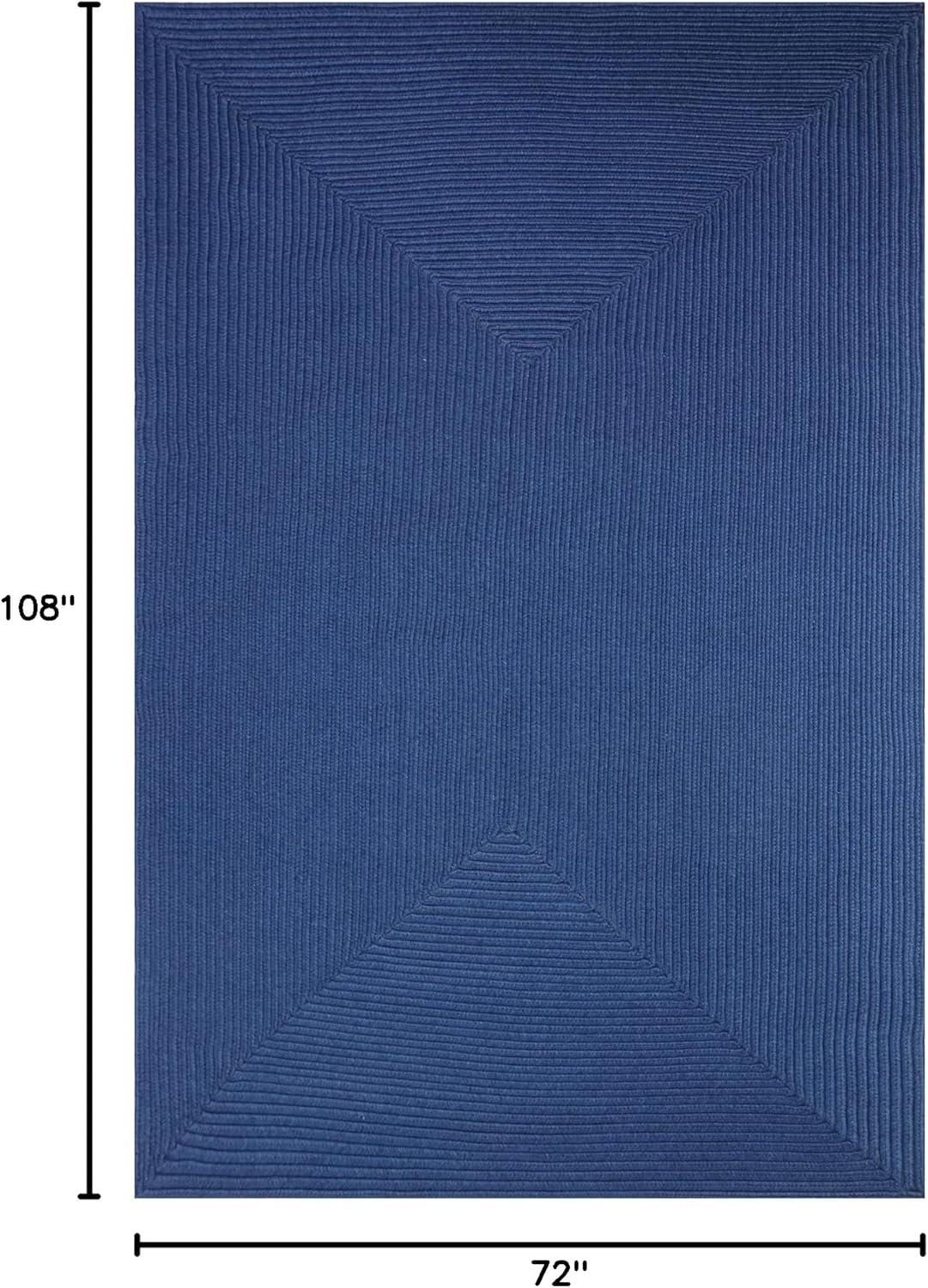 imageSuperior IndoorOutdoor Area Rug Reversible Braided Floor Decor for Living Room Kitchen Patio Front Porch Modern Boho Farmhouse Rugs Hardwood Bedroom Accessories 5 x 8 CharcoalDenim Blue