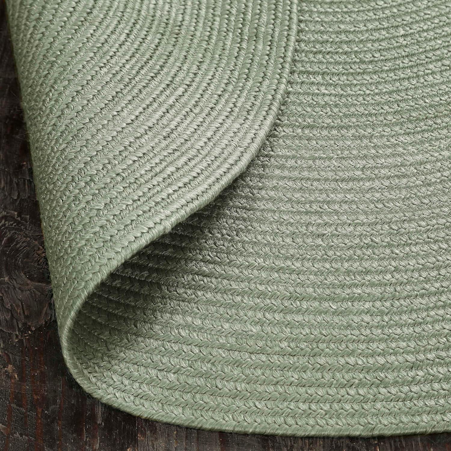 imageSuperior IndoorOutdoor Area Rug Reversible Braided Floor Decor for Living Room Kitchen Patio Front Porch Modern Boho Farmhouse Rugs Hardwood Bedroom Accessories 5 x 8 CharcoalFog Green