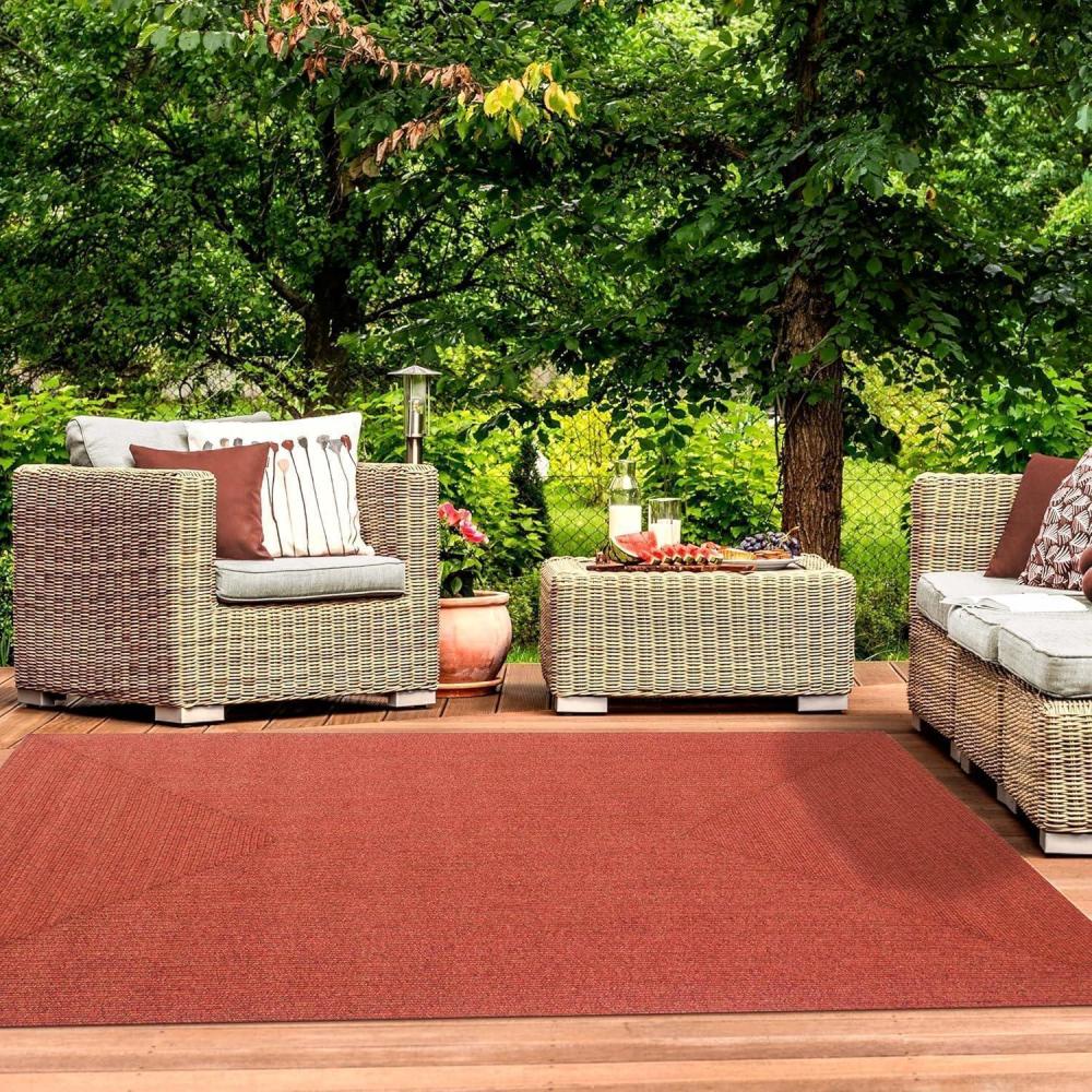 imageSuperior IndoorOutdoor Area Rug Reversible Braided Floor Decor for Living Room Kitchen Patio Front Porch Modern Boho Farmhouse Rugs Hardwood Bedroom Accessories 5 x 8 CharcoalBrick