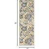 Superior Berrigan Floral Indoor Area Rug for Living Room, Bedroom, Office, Kitchen, Dining, Washable Rugs, Foam Backing, Roselyn Collection, 5′ x 8′, Cream-Beige(2.7′ x 8′)