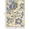 Superior Berrigan Floral Indoor Area Rug for Living Room, Bedroom, Office, Kitchen, Dining, Washable Rugs, Foam Backing, Roselyn Collection, 5′ x 8′, Cream-Beige(2′ x 3′)