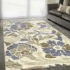 Superior Berrigan Floral Indoor Area Rug for Living Room, Bedroom, Office, Kitchen, Dining, Washable Rugs, Foam Backing, Roselyn Collection, 5′ x 8′, Cream-Beige(5 x 8 Feet)