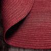 Superior Indoor/Outdoor Area Rug, Reversible Braided Floor Decor for Living Room, Kitchen, Patio, Front Porch, Modern Boho Farmhouse Rugs, Hardwood, Bedroom Accessories, 4′ x 6′, Burgundy