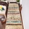 Superior Cheshunt Indoor Home Area Rug for Living Room, Bedroom, Office, Kitchen, Dining, Washable Rugs, Foam Backing, Kylemore Collection, 2′ 7″ x 8′, Chocolate(Chocolate)