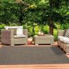 Superior Indoor/Outdoor Area Rug, Reversible Braided Floor Decor for Living Room, Kitchen, Patio, Front Porch, Modern Boho Farmhouse Rugs, Hardwood, Bedroom Accessories, 4′ x 6′, Latte