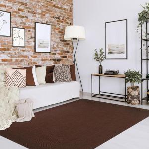 Superior Indoor/Outdoor Area Rug, Reversible Braided Floor Decor for Living Room, Kitchen, Patio, Front Porch, Modern Boho Farmhouse Rugs, Hardwood, Bedroom Accessories, 5′ x 8′, Charcoal(Cocoa)