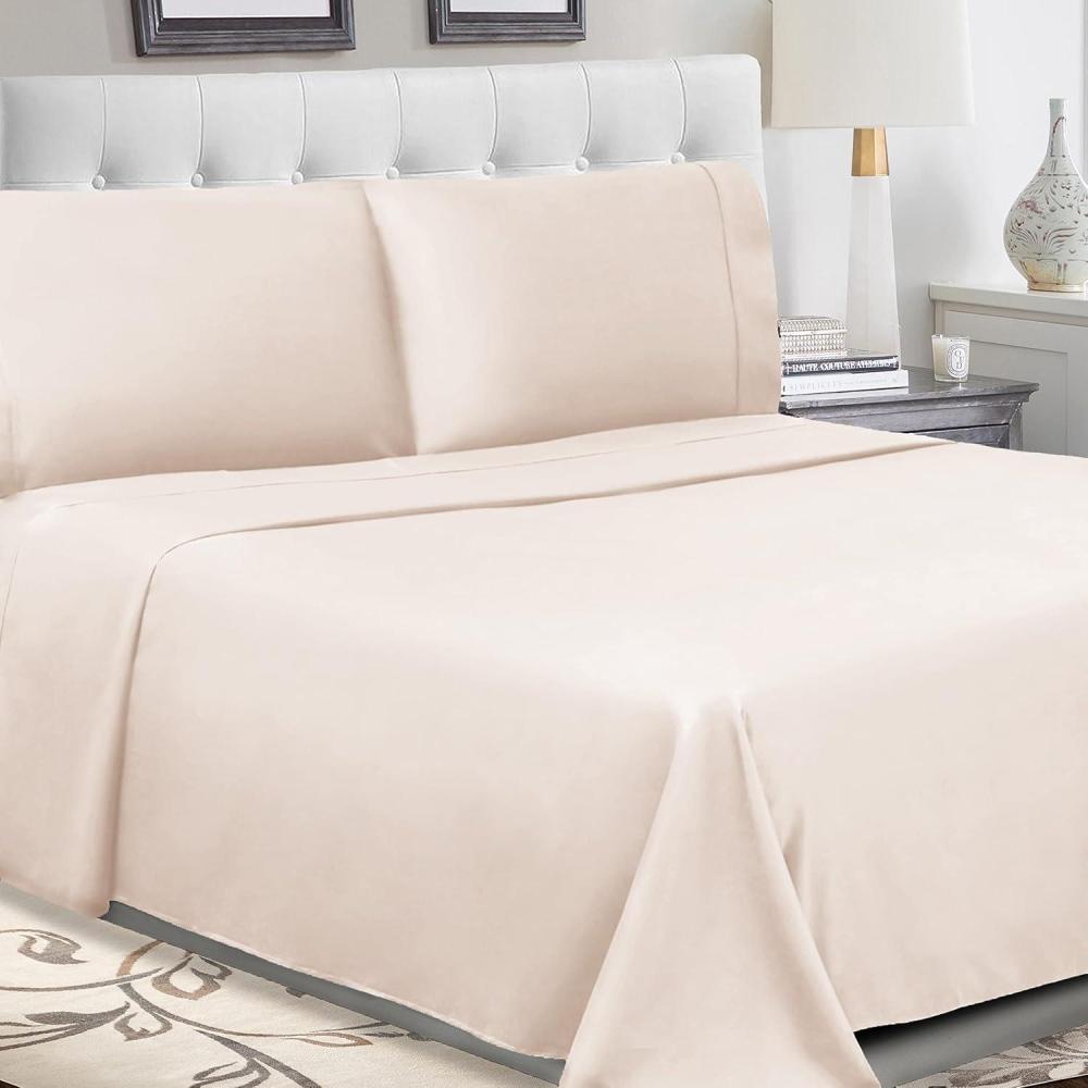 imageSuperior Cotton Percale Deep Pocket Sheet Set California King Lilac 4PiecesIvory