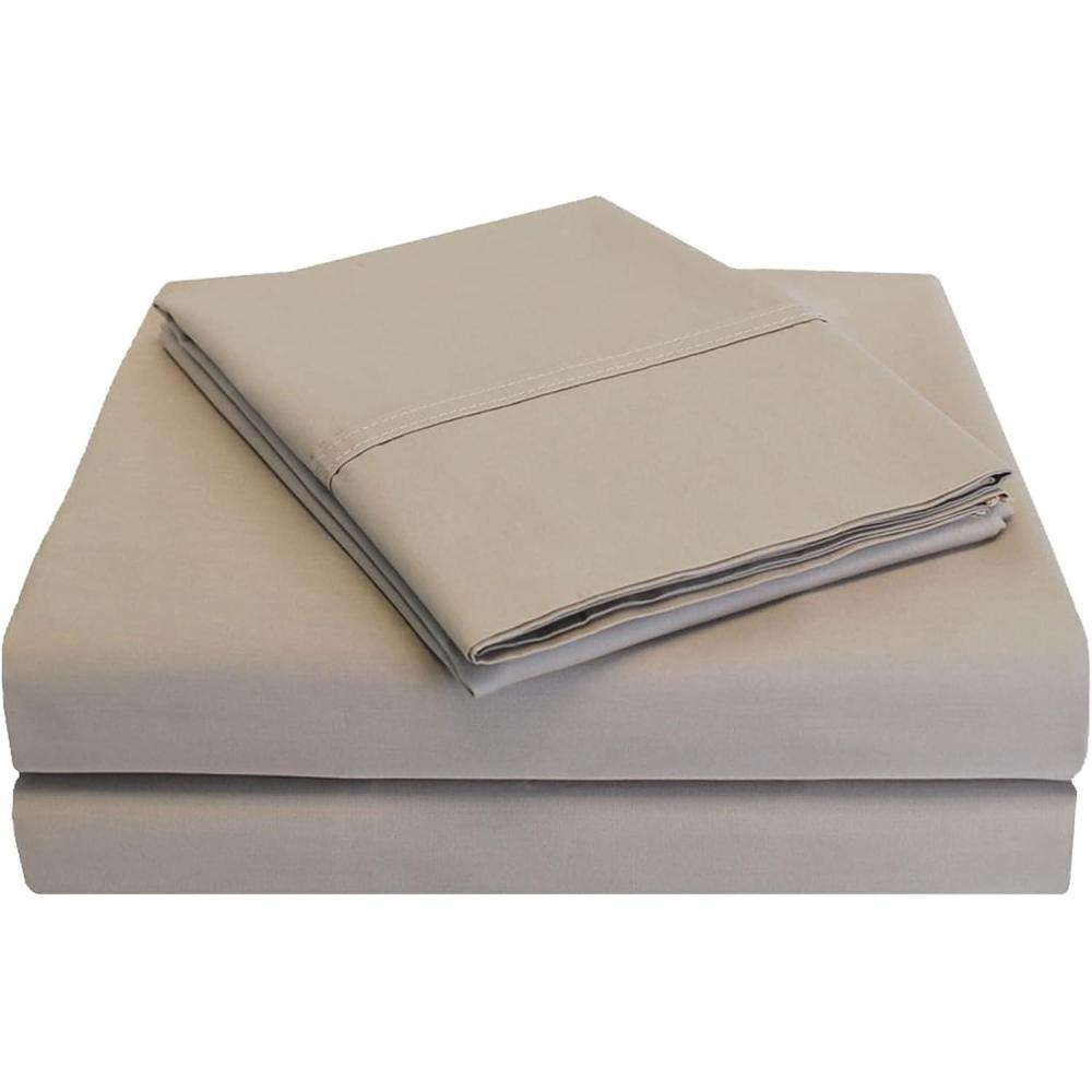 imageSuperior Cotton Percale Deep Pocket Sheet Set California King Lilac 4PiecesTan