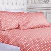 SUPERIOR Percale 300 Thread Count 100% Cotton, Deep Pocket, 5-Piece Split King Bed Sheet Set, Solid, Lilac(Pink)
