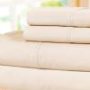 Superior Cotton Percale Deep Pocket Sheet Set, California King, Lilac, 4-Pieces(Ivory)