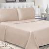 Superior Cotton Percale Deep Pocket Sheet Set, Split King, Tan, 4-Pieces