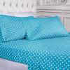 Superior Cotton Percale Deep Pocket Sheet Set, Twin XL, Tan, 4-Pieces(Aqua)
