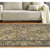 Superior Indoor Area Rug, Jute Backing, Modern Plush Rugs for Entryway, Living Room, Kitchen Floors, Bedroom, Hallway, Office Floor Cover, Classic Floral Rugs, Radcliffe Collection, 5′ x 8′, Green