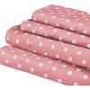 SUPERIOR Percale 300 Thread Count 100% Cotton, Deep Pocket, 5-Piece Split King Bed Sheet Set, Solid, Lilac(Pink)