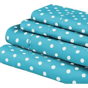 Superior Cotton Percale Deep Pocket Sheet Set, Twin XL, Tan, 4-Pieces(Aqua)